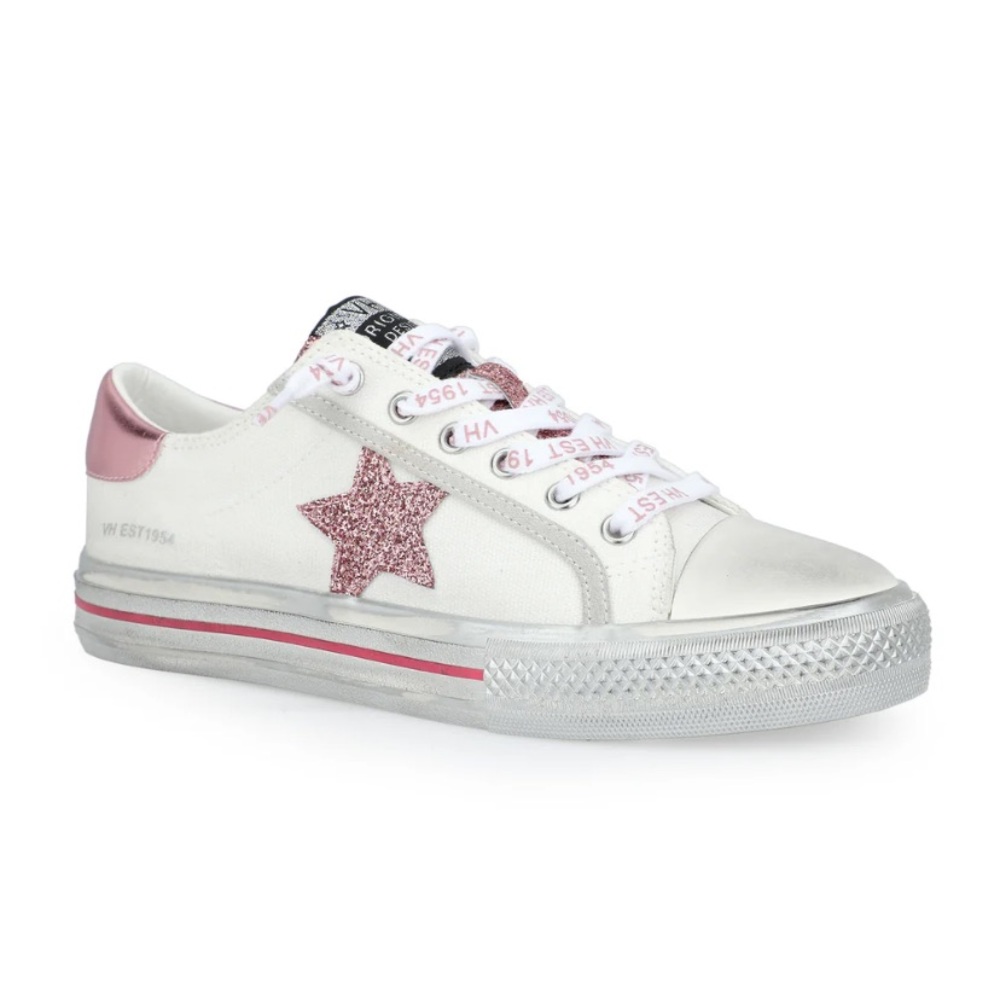 Vintage Havana Glitter Star White Pink Sneakers